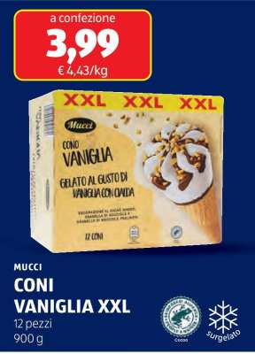 MUCCI CONI VANIGLIA XXL