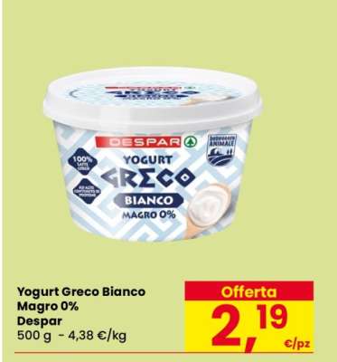 Yogurt Greco Bianco Magro 0%