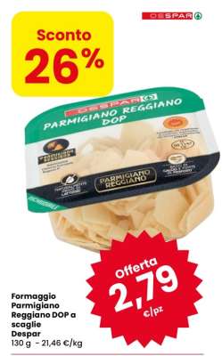 Formaggio Parmigiano Reggiano DOP a scaglie