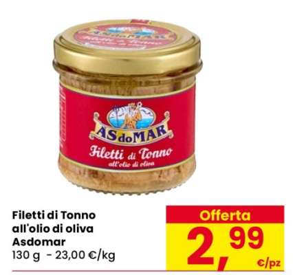 FILETTI DI TONNO ALL’OLIO DI OLIVA ASDOMAR