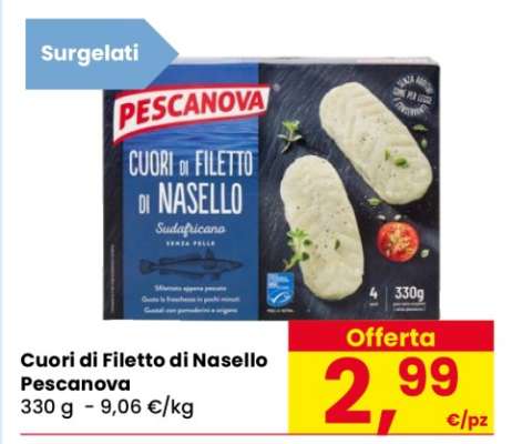 Cuori di Filetto di Nasello Pescanova