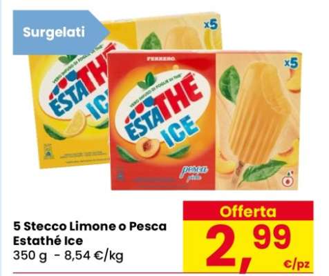 5 Stecco Limone o Pesca Estathé Ice