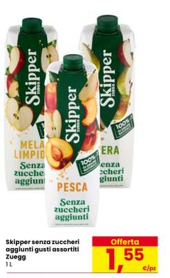 Skipper senza zuccheri aggiunti gusti assortiti Zuegg