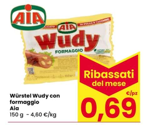 Würstel Wudy con formaggio
