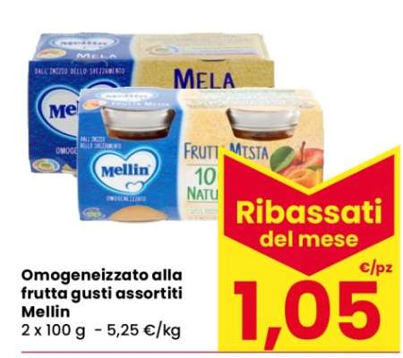 Omogeneizzato alla frutta gusti assortiti
