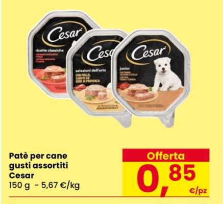 Patè per cane gusti assortiti Cesar