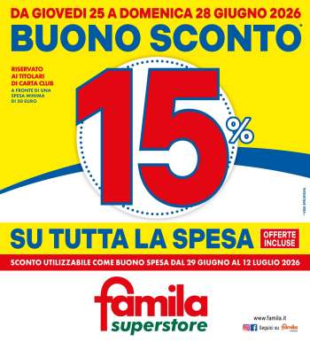 Volantino Famila - 25/6/2026 - 28/6/2026.