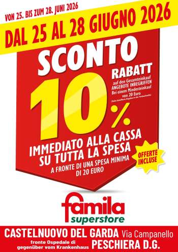 Volantino Famila - 25/6/2026 - 28/6/2026.