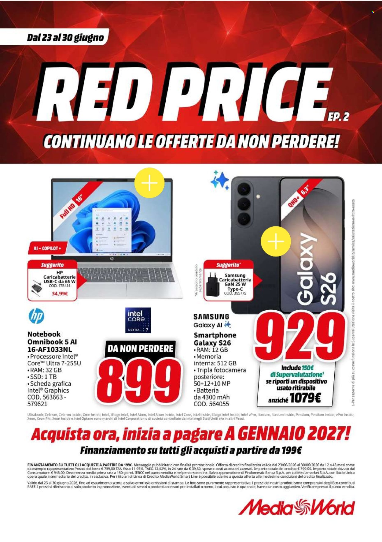 Volantino MediaWorld - 23/6/2026 - 30/6/2026. Pagina 1