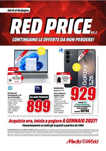 Volantino MediaWorld - 23/6/2026 - 30/6/2026.