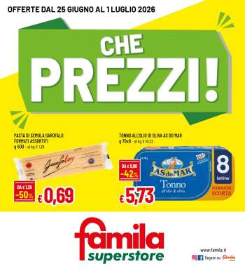 Volantino Famila - 25/6/2026 - 1/7/2026.
