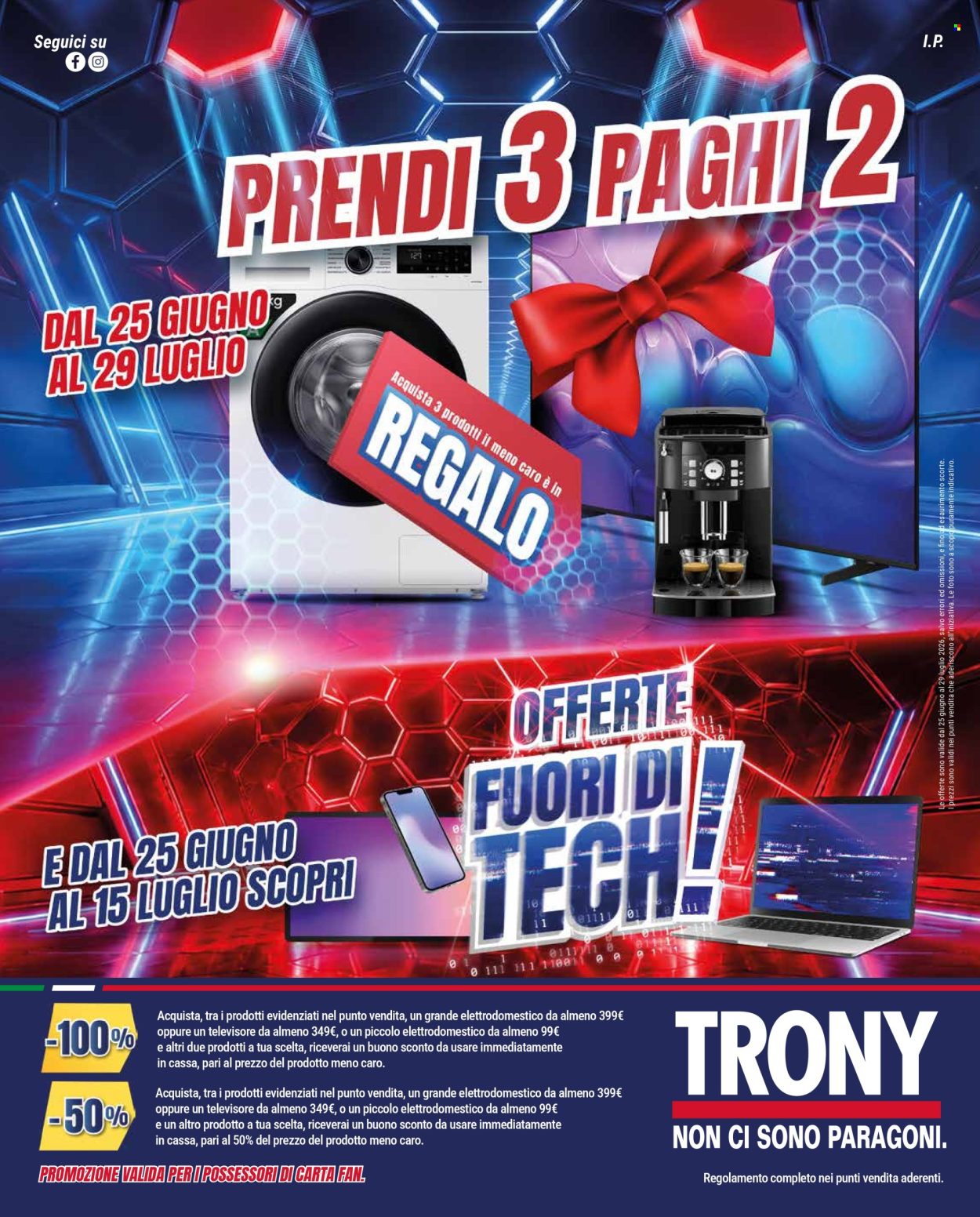 Volantino Trony - 25/6/2026 - 29/7/2026. Pagina 1