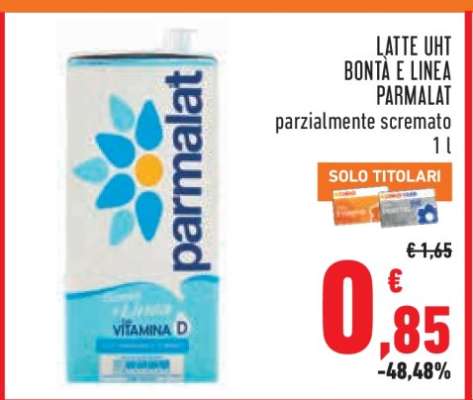 LATTE UHT BONTÀ E LINEA PARMALAT