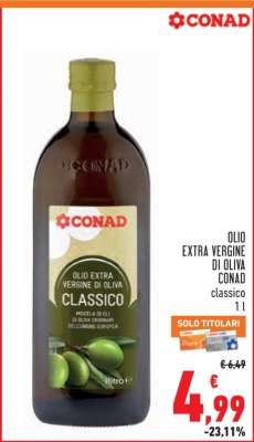OLIO EXTRA VERGINE DI OLIVA CONAD classico 1 l