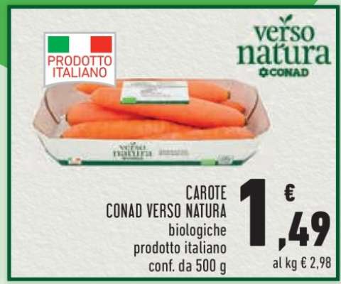 CAROTE CONAD VERSO NATURA