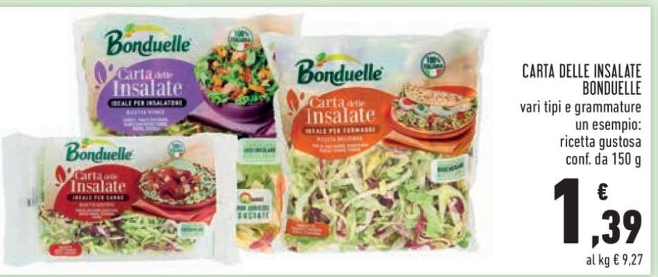 CARTA DELLE INSALATE BONDUELLE