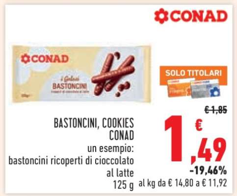 BASTONCINI, COOKIES CONAD