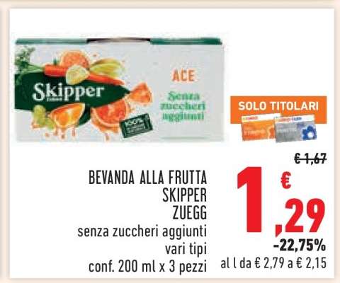 Bevanda alla frutta Skipper Zuegg