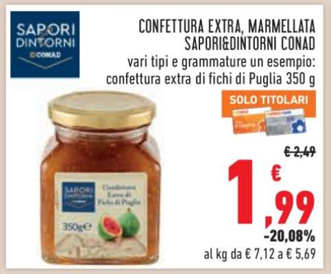 Confettura Extra, Marmellata Sapori&Dintorni Conad
