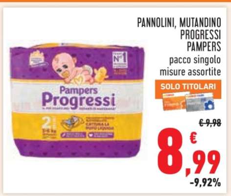 Pannolini, Mutandino Progressi Pampers