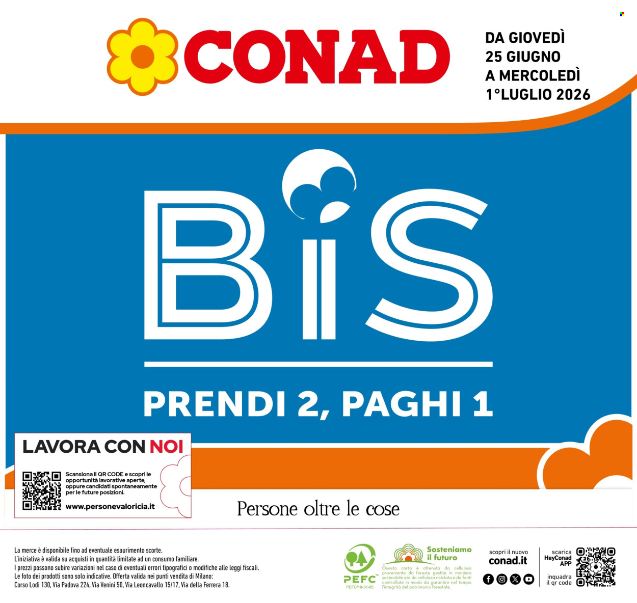 Volantino Conad - 25/6/2026 - 1/7/2026. Pagina 1