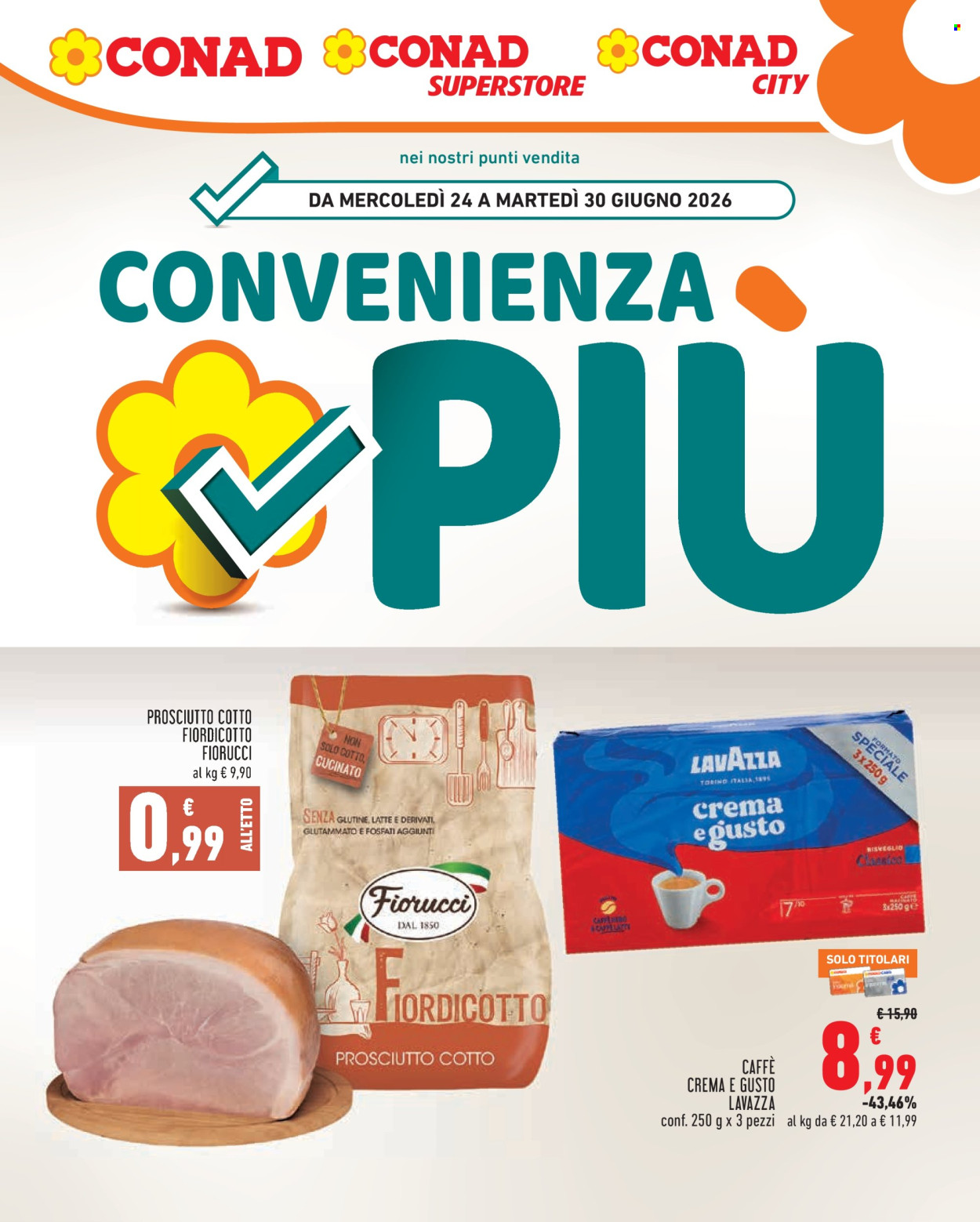 Volantino Conad - 24/6/2026 - 30/6/2026. Pagina 1