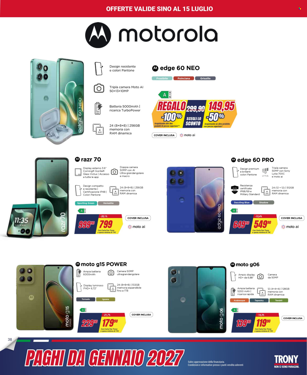 Volantino Trony - 29/6/2026 - 15/7/2026. Pagina 38