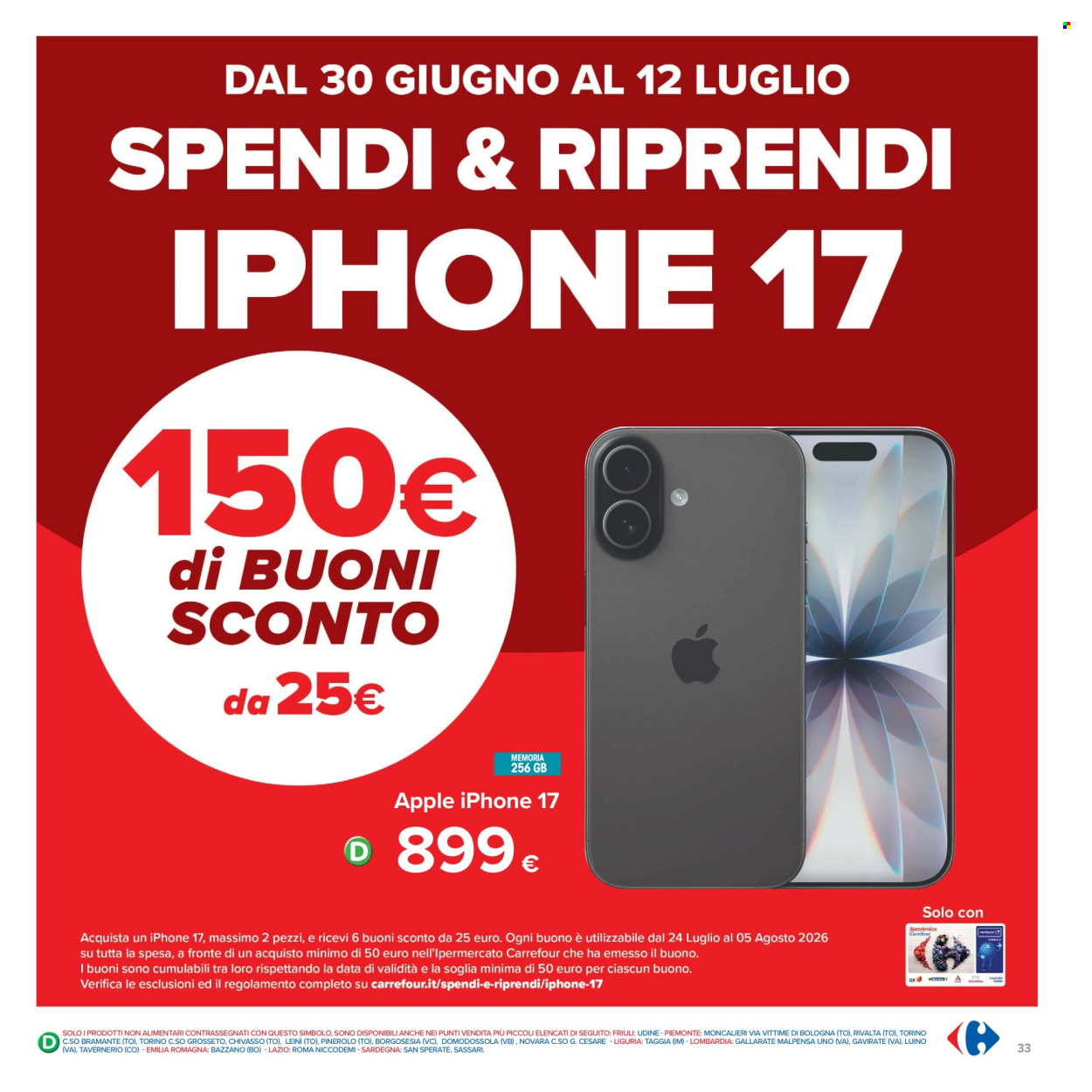 Volantino Carrefour - 30/6/2026 - 12/7/2026. Pagina 33