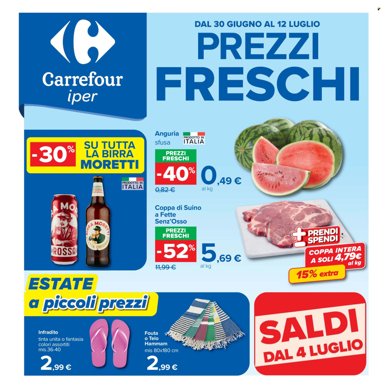 Volantino Carrefour - 30/6/2026 - 12/7/2026. Pagina 1