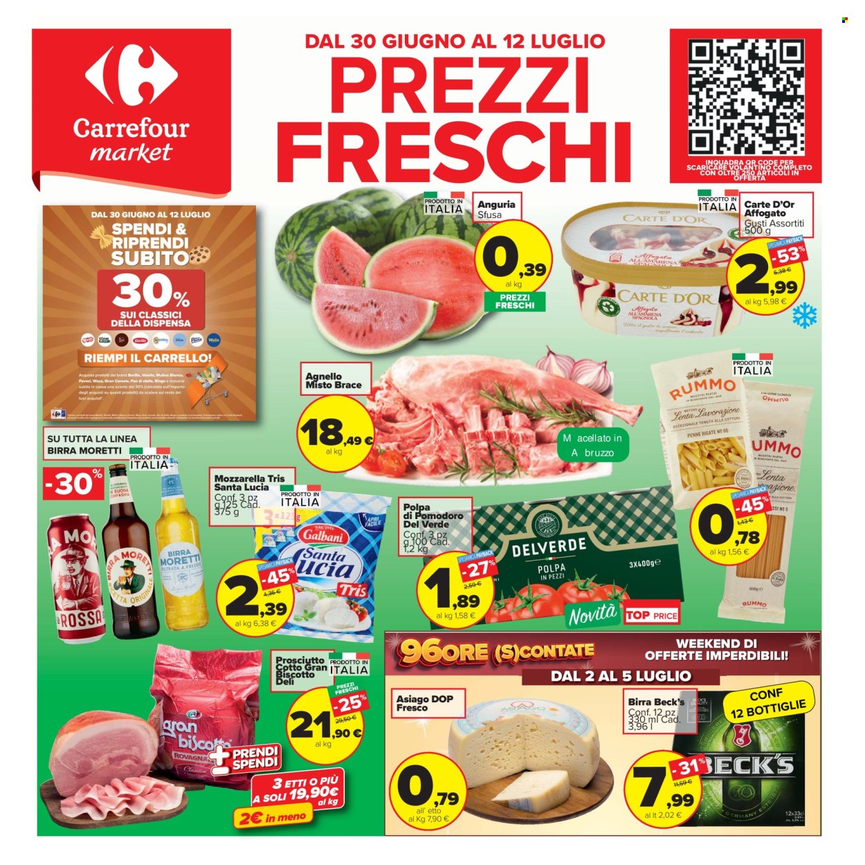 Volantino Carrefour - 30/6/2026 - 12/7/2026. Pagina 1