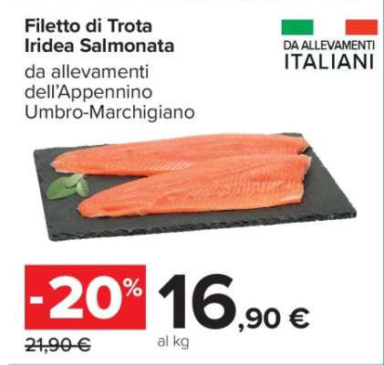 FILETTO DI TROTA IRIDEA SALMONATA