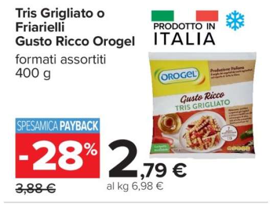Tris Grigliato o Friarielli Gusto Ricco Orogel