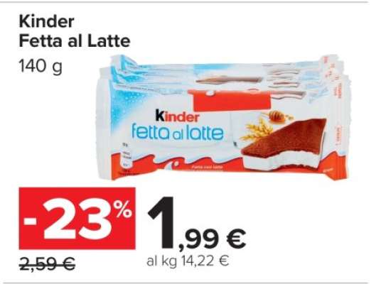 Kinder Fetta al Latte