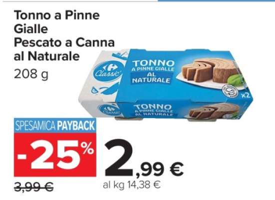 Tonno a Pinne Gialle Pescato a Canna al Naturale