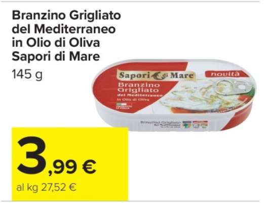 Branzino Grigliato del Mediterraneo in Olio di Oliva Sapori di Mare