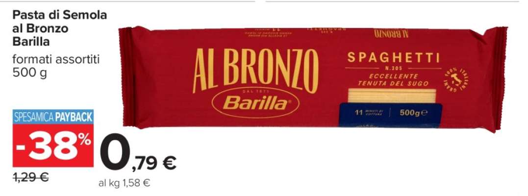 PASTA DI SEMOLA AL BRONZO BARILLA