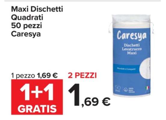 Maxi Dischetti Quadrati 50 pezzi Caresya