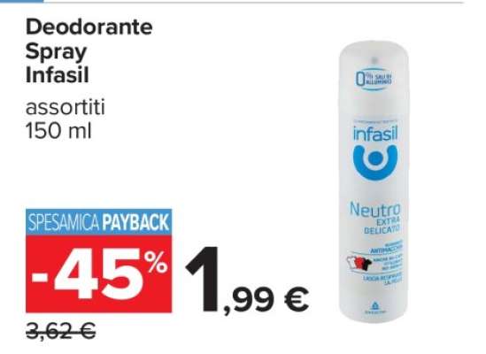 Deodorante spray INFASIL