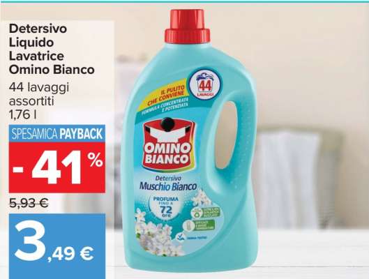 Detersivo Liquido Lavatrice Omino Bianco