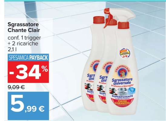 Sgrassatore Chante Clair