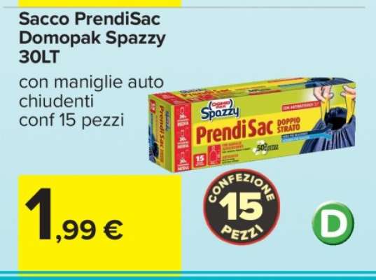 Sacco PrendiSac Domopak Spazzy 30LT