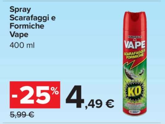 Spray Scarafaggi e Formiche Vape