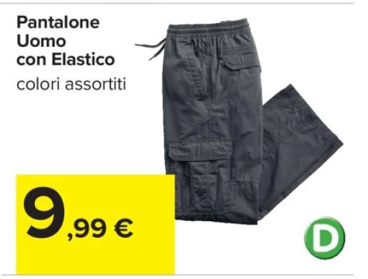 Pantalone Uomo con Elastico