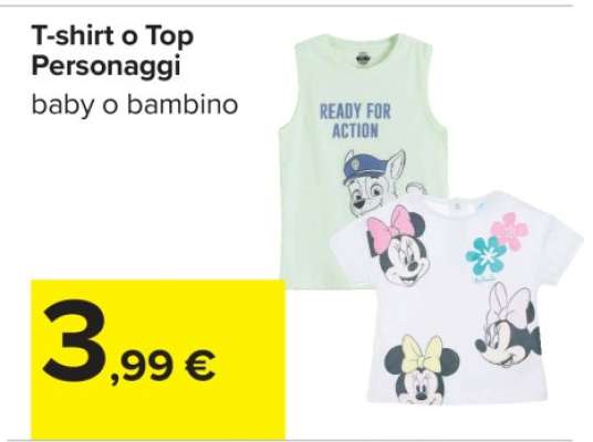 T-shirt o Top Personaggi