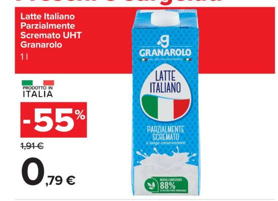Latte Italiano Parzialmente Scremato UHT Granarolo