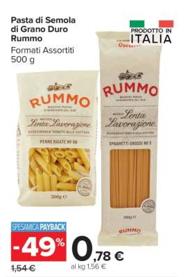 Pasta di Semola di Grano Duro Rummo