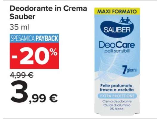 Deodorante in Crema Sauber