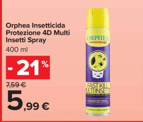 Orphea Insetticida Protezione 4D Multi Insetti Spray