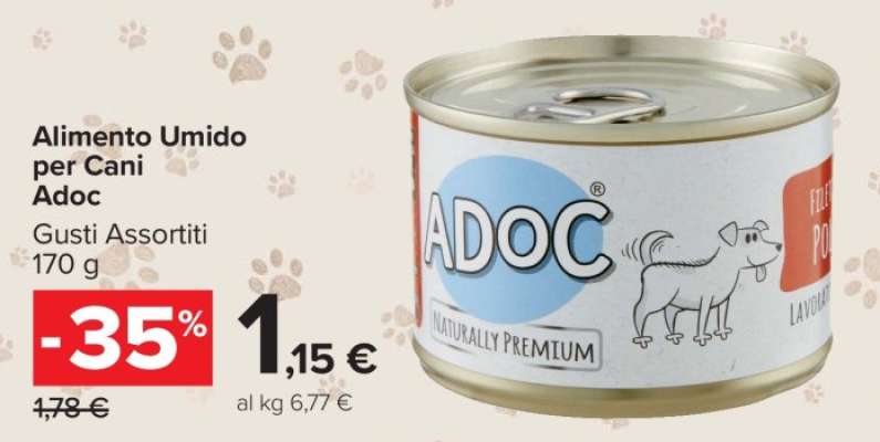 ALIMENTO UMIDO PER CANI ADOC