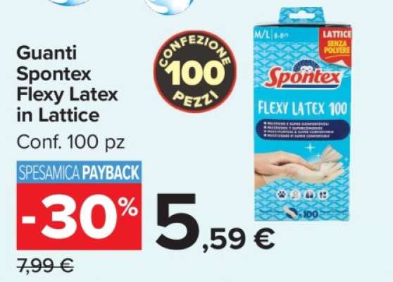 Guanti Spontex Flexy Latex in Lattice